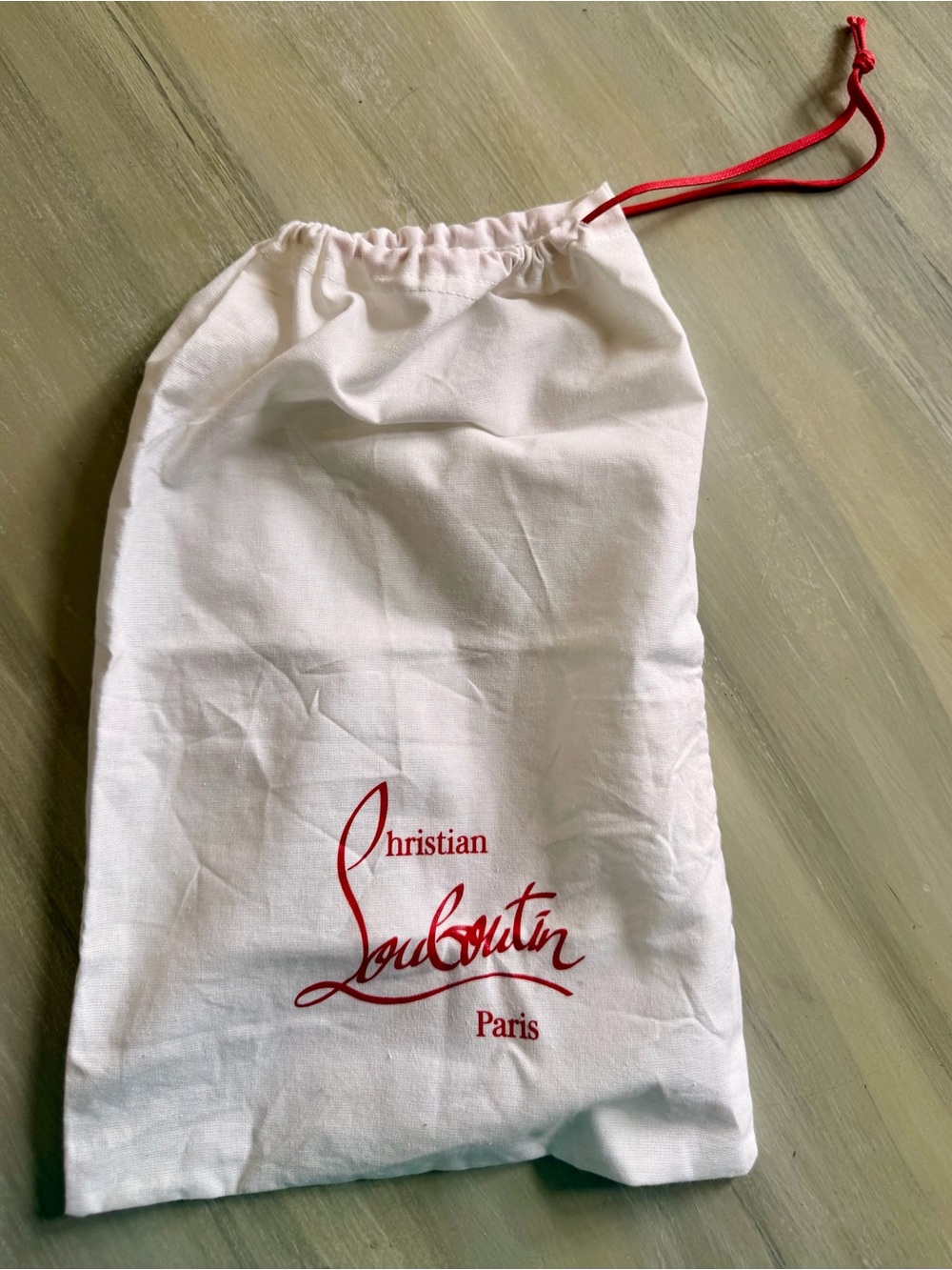 Christian Louboutin Dust bag Drawstring Red Logo 9.5” X 14.5” - Picture 9 of 9